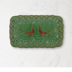 Bordallo Pinheiro Woods Small Rectangular Pheasant Platter